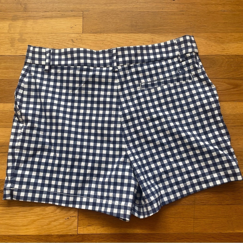 Southern Tide Shorts Women 6 Blue Inlet Gingham 30" Performance Nautical - Picture 2 of 6